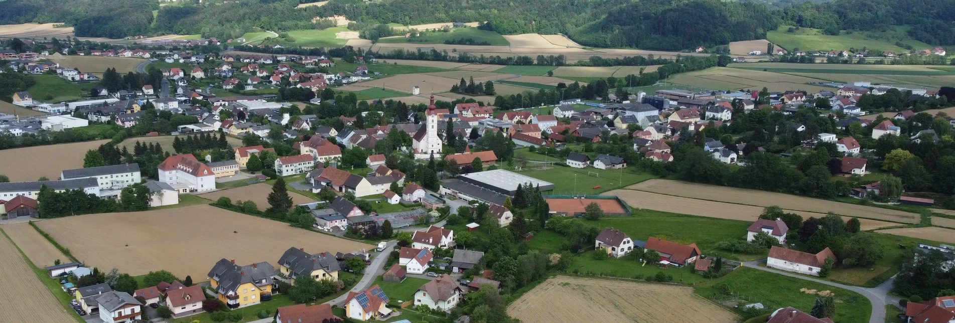 Panoramaaufnahme von Kirchbach-Zerlach