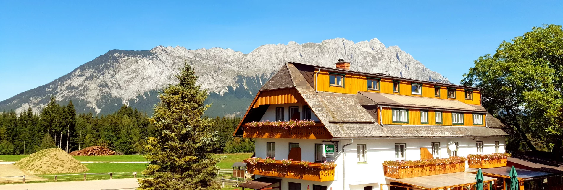 Das Pürcherhof-Haupthaus im Sommer | © Pürcherhof