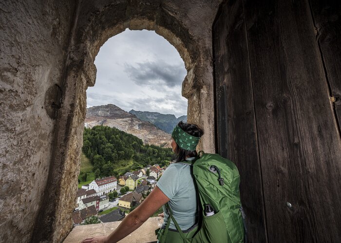 View of the Erzberg from the layer tower in Eisenerz | © Steiermark Tourismus | pixelmaker.at