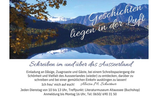 Schartner, Altaussee, Schreibspaziergang | © Designerei - Schartner