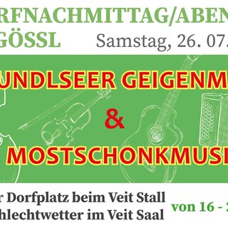 Musik bei Dorffest, Grundlsee, Plakat | © FM Werbeagentur