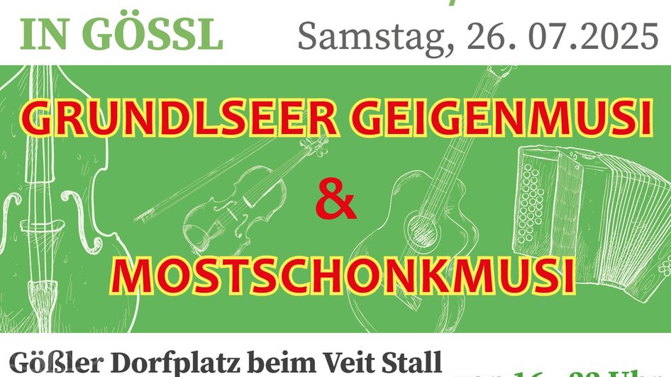 Musik bei Dorffest, Grundlsee, Plakat | © FM Werbeagentur