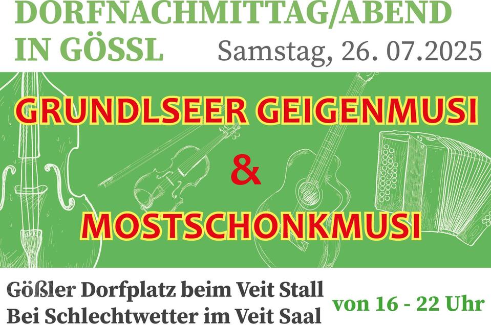 Musik bei Dorffest, Grundlsee, Plakat | © FM Werbeagentur