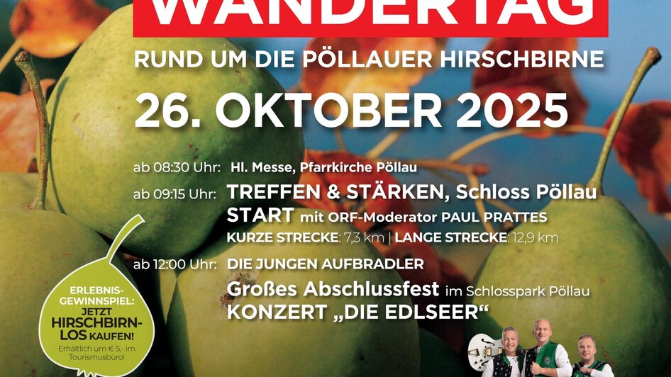 Flyer_Hirschbirnwandertag_NUP_Oststeiermark | © Naturpark Pöllauer Tal