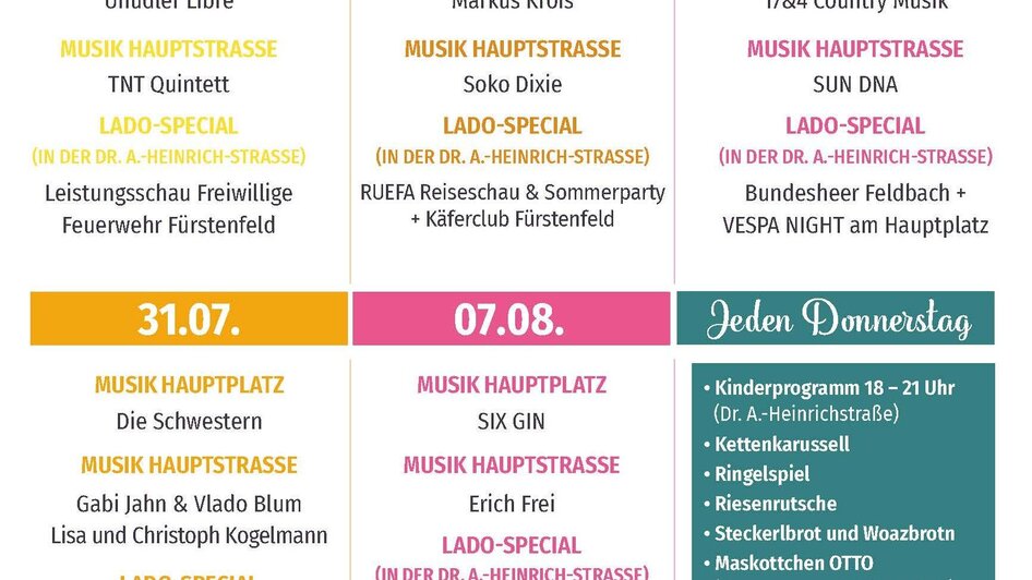 Lange Einkaufsdonnerstage Programm