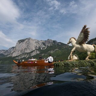 Narzissenfest, Altaussee, Korso mit Trisselwand | ©  M.Baumgartner