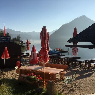 Seelaube Grundlsee, Grundlsee, Ausblick | © Cafe Hansl