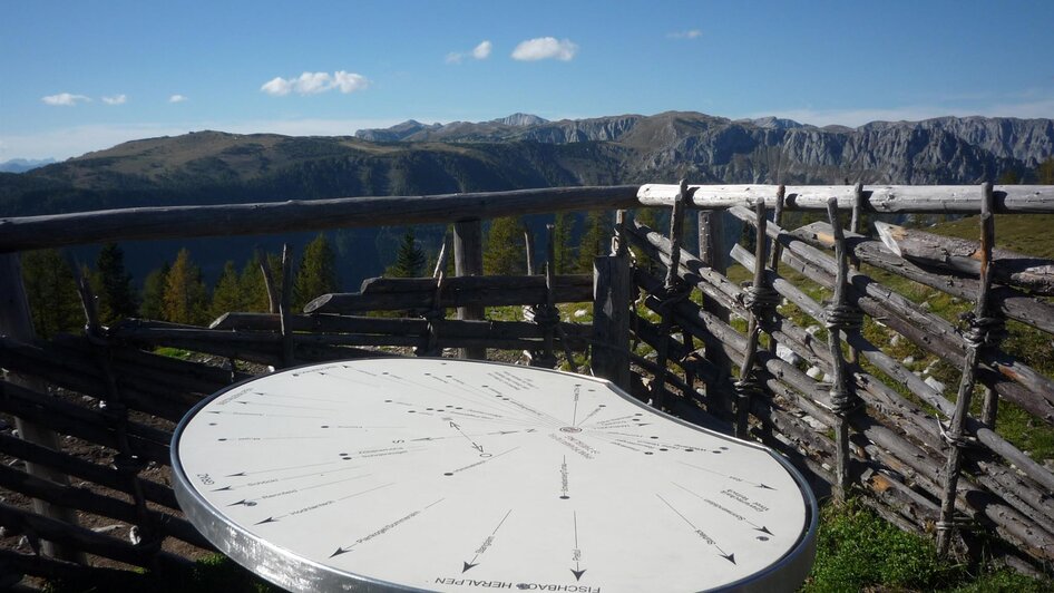 Panoramatafel beim Schießling-Gipfelkreuz | © TV Hochschwab / Foto: Irmgard Totz