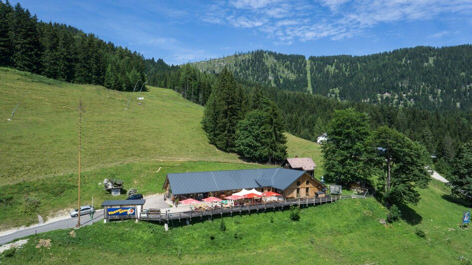Pfannerhütte von oben, Tauplitz | Mario Seebacher | © Mario Seebacher Pfannerhütte von oben, Tauplitz | © Mario Seebacher