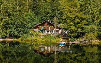 Fischerhütte Topltizsee, Grundlsee, Seeansicht | © Andreas Syen