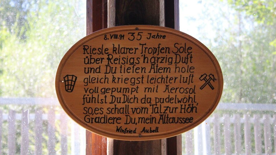 Gradieranlage, Altaussee, Schild | Viola Lechner | © Viola Lechner Gradieranlage, Altaussee, Schild | © Viola Lechner
