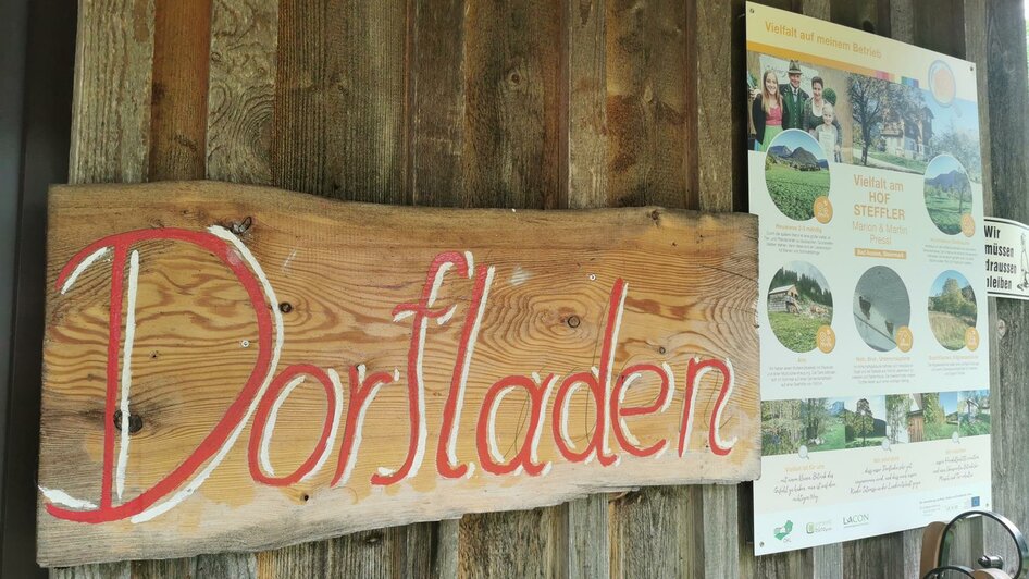 Marion's Dorfladen, Bad Aussee, Schild | © TVB Ausseerland Salzkammergut Theresa Schwaiger Marion's Dorfladen, Bad Aussee, Schild | © TVB Ausseerland Salzkammergut Theresa Schwaiger