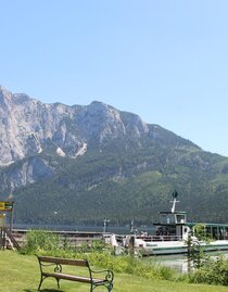 Schifffahrt, Altaussee, Trisselwand mit Schiff | © Viola Lechner | Viola Lechner | © Viola Lechner