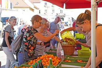Wochenmarkt Bruck | © Stadtgemeinde Bruck/Foto: Maili