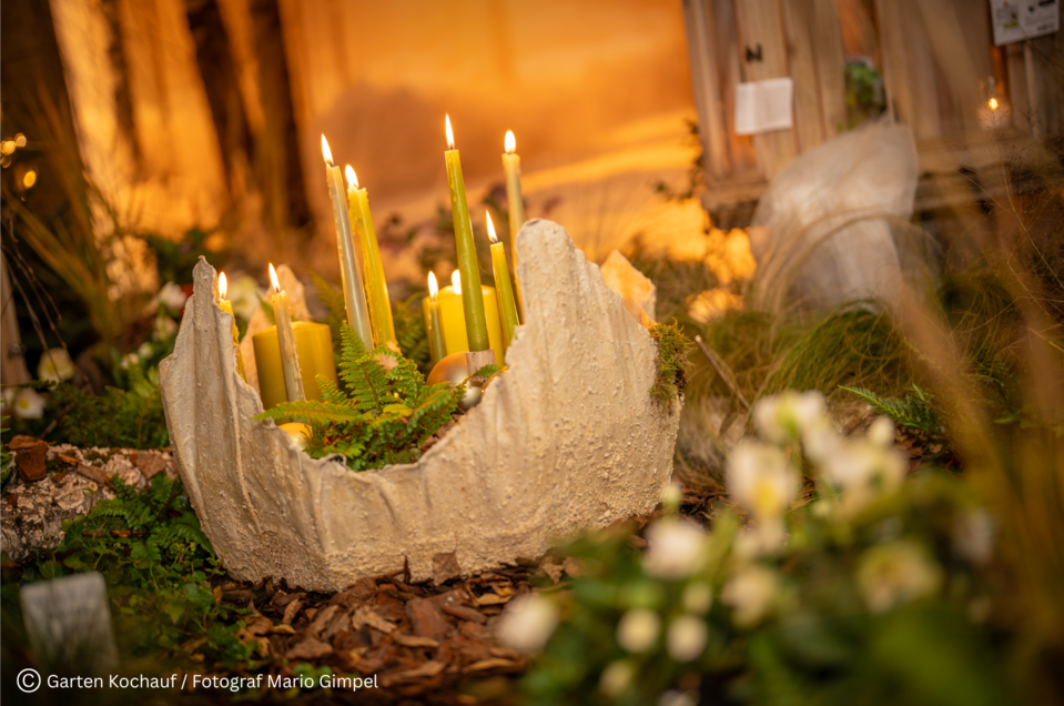 Weihnachtsdeko mit Kerzen | © Garten Kochauf-Mario Gimpel