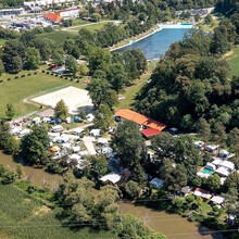 Campingplatz Luftaufnahme