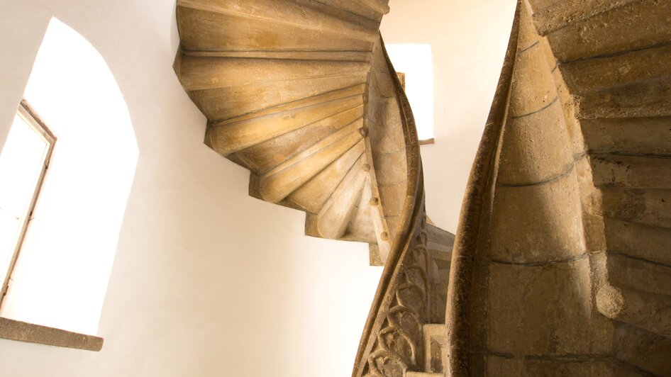 Ansicht der Doppelwendeltreppe in Graz. | © Graz Tourismus - Harry Schiffer