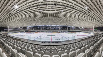 Panoramablick auf das leere Merkur Eisstadion in Graz. | © MCG - Krug