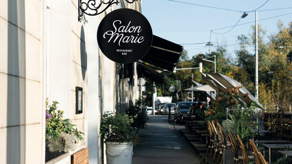 Das Restaurant Salon Marie mit einer gemütlichen Außenterrasse in Graz. | © Salon Marie